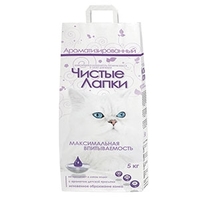 Комкующийся наполнитель ЧИСТЫЕ  ЛАПКИ  5 кг  ароматизир.