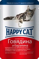 Happy Cat хеппи кэт с говядиной и бараниной в соусе 100 г