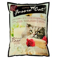 Комкующийся наполнитель Fussie Cat с ароматом розы, 5 л