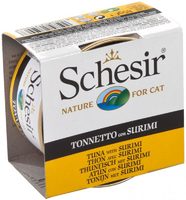 Влажный корм Schesir Cat 85г консервы для кошек  ж/б Тунец Папайя 3509 