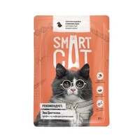 Smart Cat влажный корм 85г для взрослых кошек и котят: кусочки индейки в нежном соусе