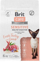 Brit Care Sensitive Healthy Digestion Сухой для кошек с Индейкой и Ягненком 1.5гр,7009