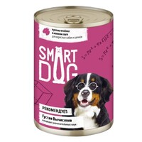 Smart Dog влажный корм консервы для взрослых собак и щенков кусочки ягненка в нежном соусе (0706)