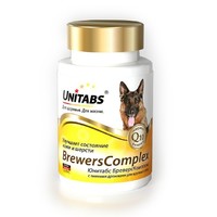 UNITABS Brevers Комплекс добавка с пивными дрожжами д/крупных собак 100шт