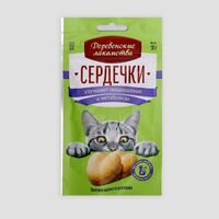 Деревенские лакомства для кошек сердечки 30г улучшение метаболизма (0748)