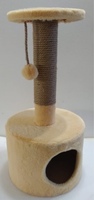 Домик-когтеточка 40x40x75 "Ника" круглый с полкой 