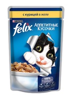 Felix Аппетитные кусочки с курицой в желе, 85 гр.