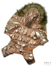 Зимний комбинезон блестящий золото 5 (спина 30-33см, обхват груди 50-57см, обхват шеи 34-42см)