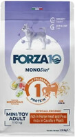 Корм сухой монобелковый для собак мелких пород форза10 Diet Medium/Mini Adult, с кониной и картофелем,1,5 кг, 713192/100315