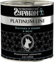 Четвероногий гурман Platinum line Калтыки и языки в желе 240 гр. 