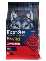 Monge сухой корм 2,5кг BWILD Adult для взрослых собак всех пород мясо Оленя низкозерновой (1983)