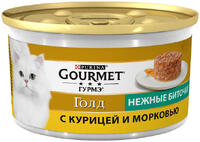 Gourmet Gold Нежные биточки с курицей и морковью,85 г (банка),2207
