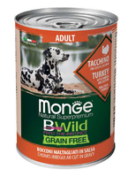 Влажный корм MONGE DOG 400 гр для собак низкозерновой кусочки Индейка Тыква Цукини (2645)