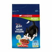 Felix Сухой корм для кошек Мясное объедение с Говядиной (1.3 кг) 6007