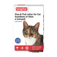 БЕАФАР Ошейник от блох и клещей д/кошек 35 см. синий