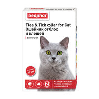 БЕАФАР Ошейник от блох и клещей д/кошек 35 см. красный