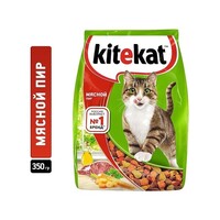Kitekat Сухой корм для кошек «Мясной пир»,350 г, 1166