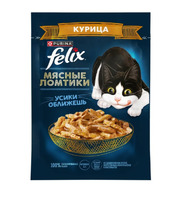 Felix Влажный корм для кошек Мясные ломтики с Курицей в соусе (75 г) 5627
